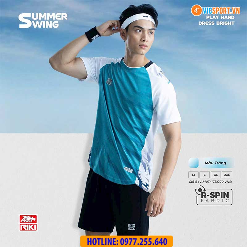 Áo cầu lông pickleball Riki Summer Swing AM03 đa năng - Hình ảnh 12