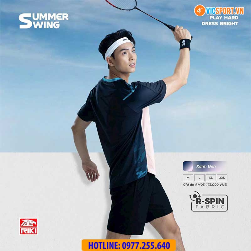 Áo cầu lông pickleball Riki Summer Swing AM03 đa năng - Hình ảnh 14