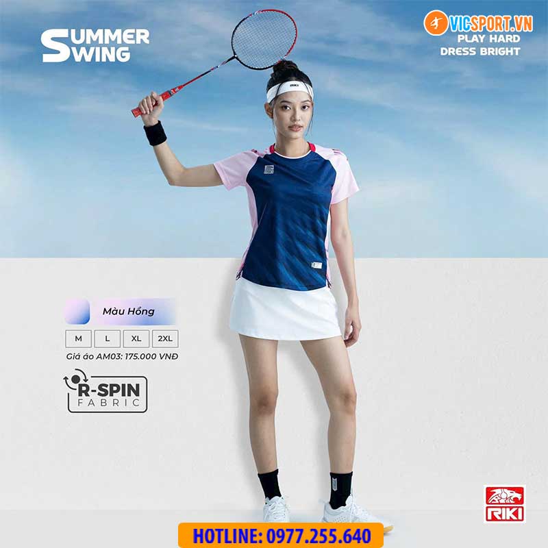 Áo cầu lông pickleball Riki Summer Swing AM03 đa năng - Hình ảnh 15