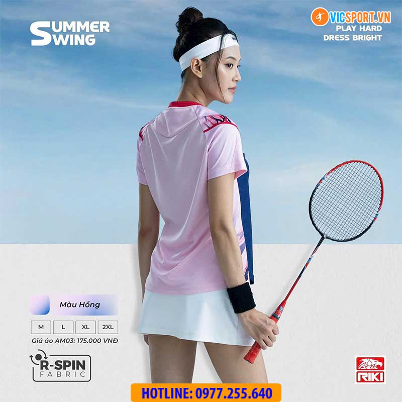 Áo cầu lông pickleball Riki Summer Swing AM03 đa năng - Hình ảnh 16