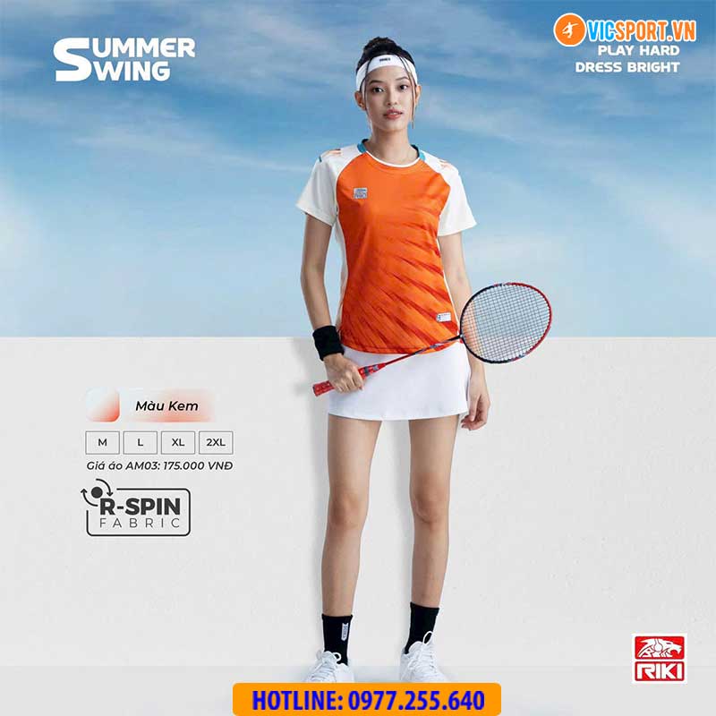 Áo cầu lông pickleball Riki Summer Swing AM03 đa năng - Hình ảnh 17