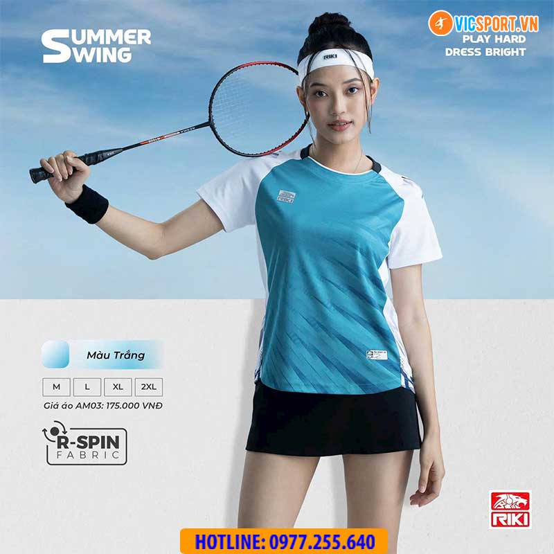 Áo cầu lông pickleball Riki Summer Swing AM03 đa năng - Hình ảnh 19