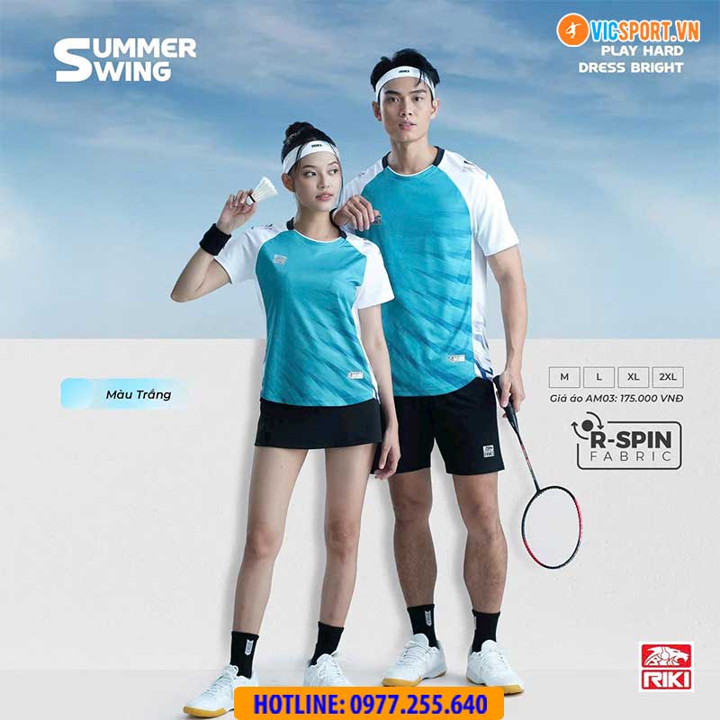 Áo cầu lông pickleball Riki Summer Swing AM03 đa năng - Hình ảnh 20