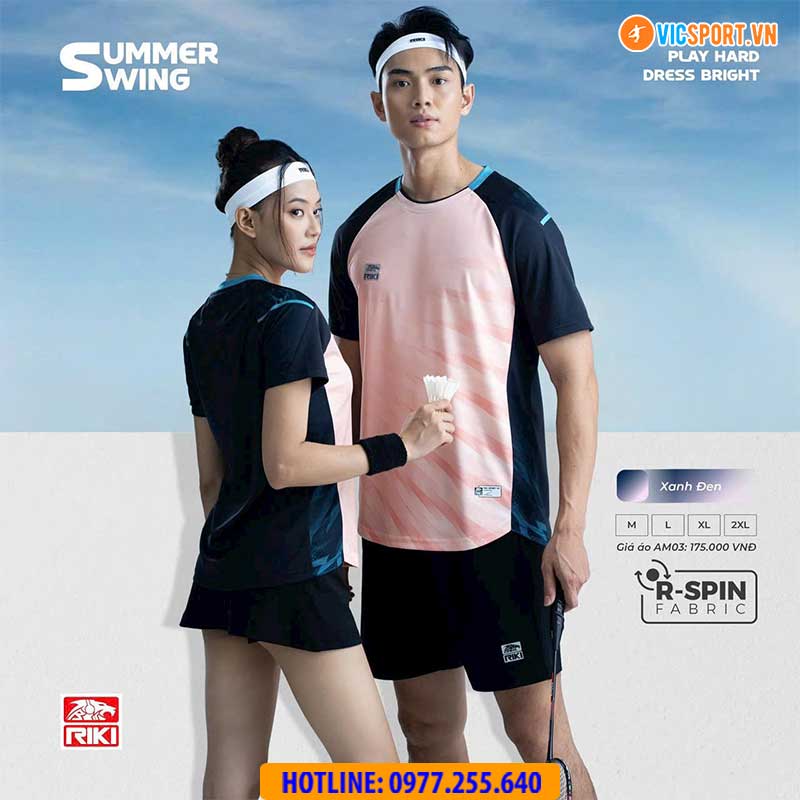 Áo cầu lông pickleball Riki Summer Swing AM03 đa năng - Hình ảnh 3