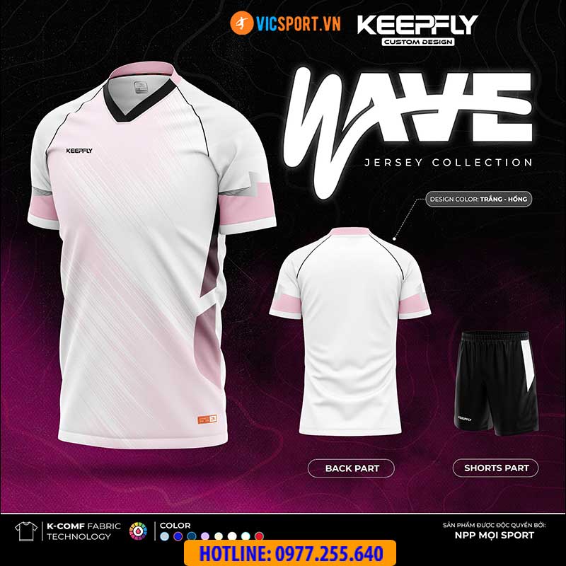 Áo đá banh không logo KeepFly Wave - Hình ảnh 5