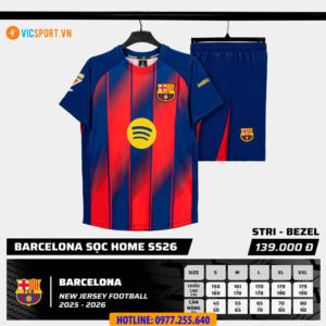 Áo đá banh Clb Barcelona SS26 Strivend