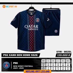 Áo đá banh Strivend Clb PSG SS26 mùa giải 2025-2026
