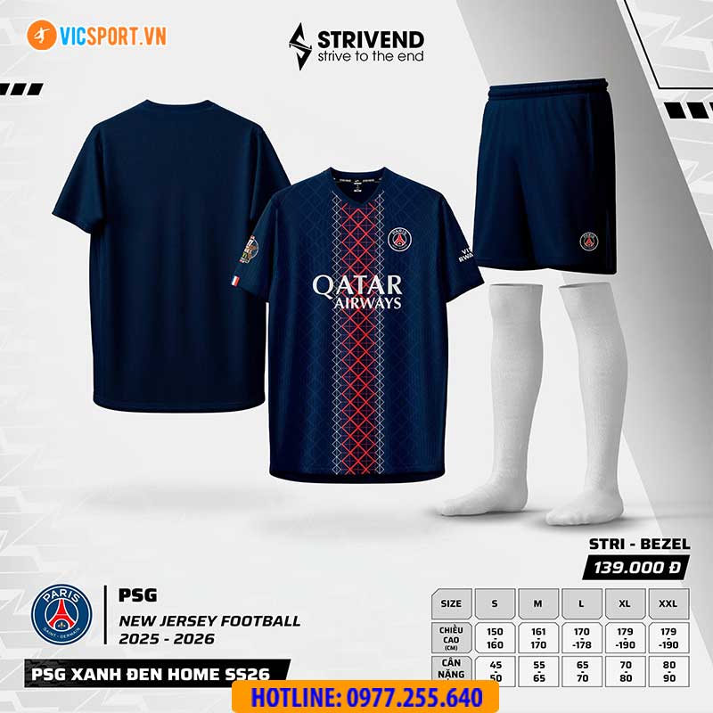 Áo đá banh Strivend Clb PSG SS26 mùa giải 2025-2026 - Hình ảnh 9