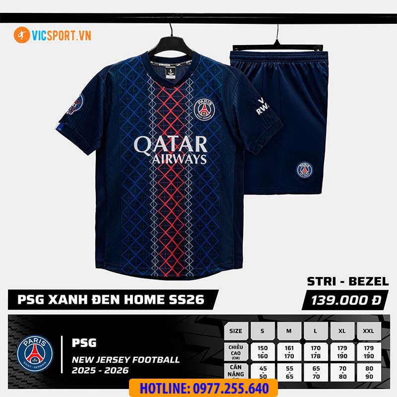 Áo đá banh Strivend Clb PSG SS26 mùa giải 2025-2026