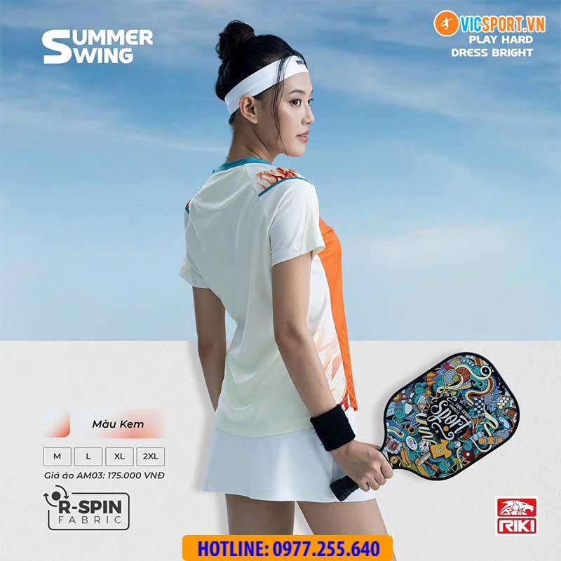 Áo cầu lông pickleball Riki Summer Swing AM03 đa năng - Hình ảnh 25