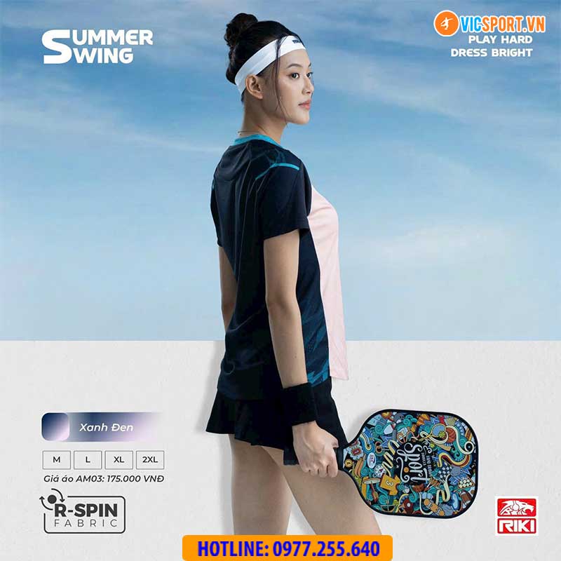 Áo cầu lông pickleball Riki Summer Swing AM03 đa năng - Hình ảnh 28