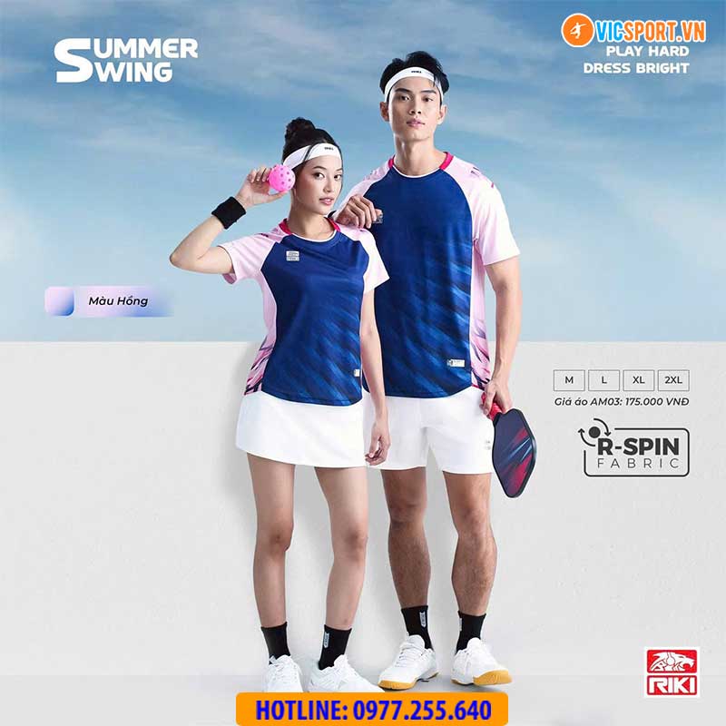 Áo cầu lông pickleball Riki Summer Swing AM03 đa năng - Hình ảnh 8