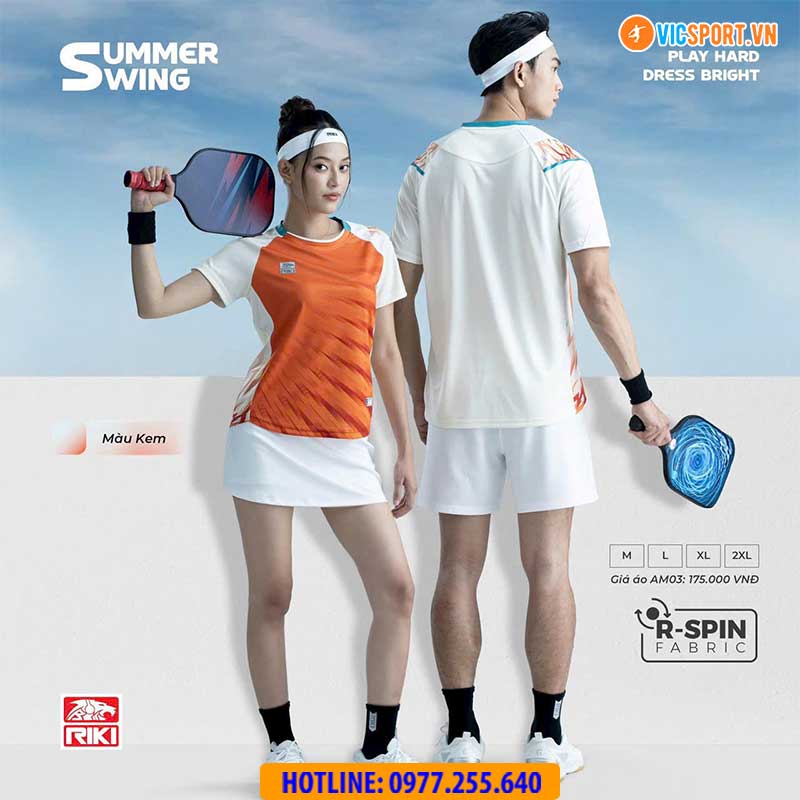 Áo cầu lông pickleball Riki Summer Swing AM03 đa năng - Hình ảnh 9