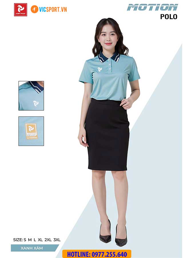 Áo thể thao polo di chuyển Justplay Motion - Hình ảnh 27