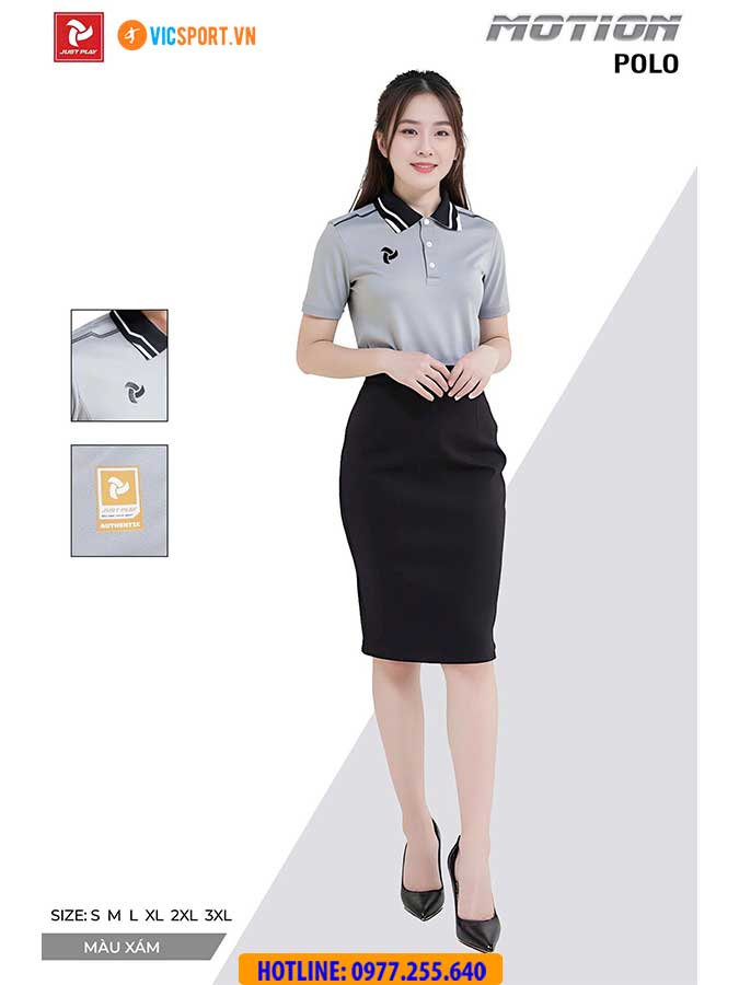 Áo thể thao polo di chuyển Justplay Motion - Hình ảnh 26