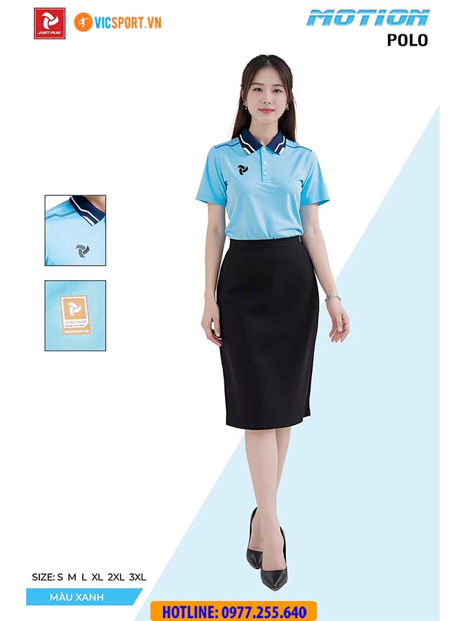 Áo thể thao polo di chuyển Justplay Motion - Hình ảnh 28