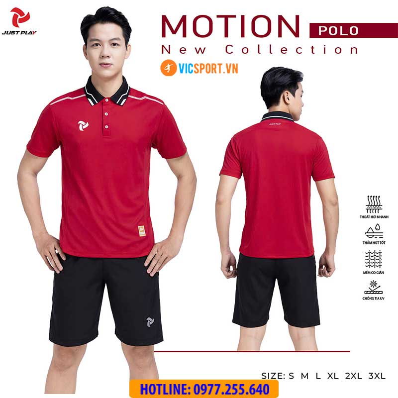 Áo thể thao polo di chuyển Justplay Motion - Hình ảnh 17