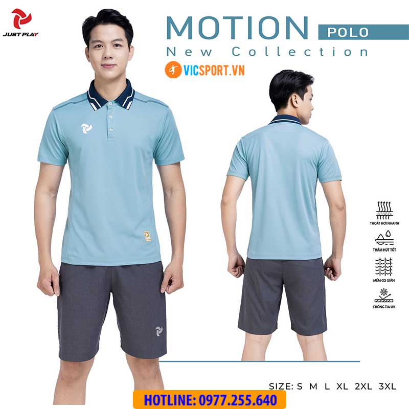 Áo thể thao polo di chuyển Justplay Motion - Hình ảnh 14