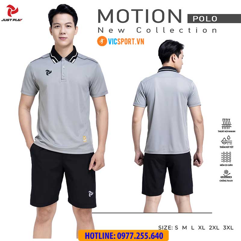 Áo thể thao polo di chuyển Justplay Motion - Hình ảnh 18