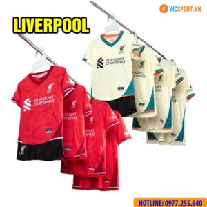 Áo đá banh trẻ em thiết kế Clb Liverpool mùa giải 2025-2026