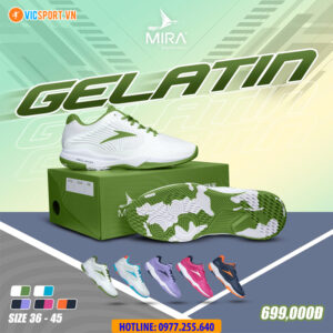 Giày cầu lông pickleball Mira Gelatin đa năng