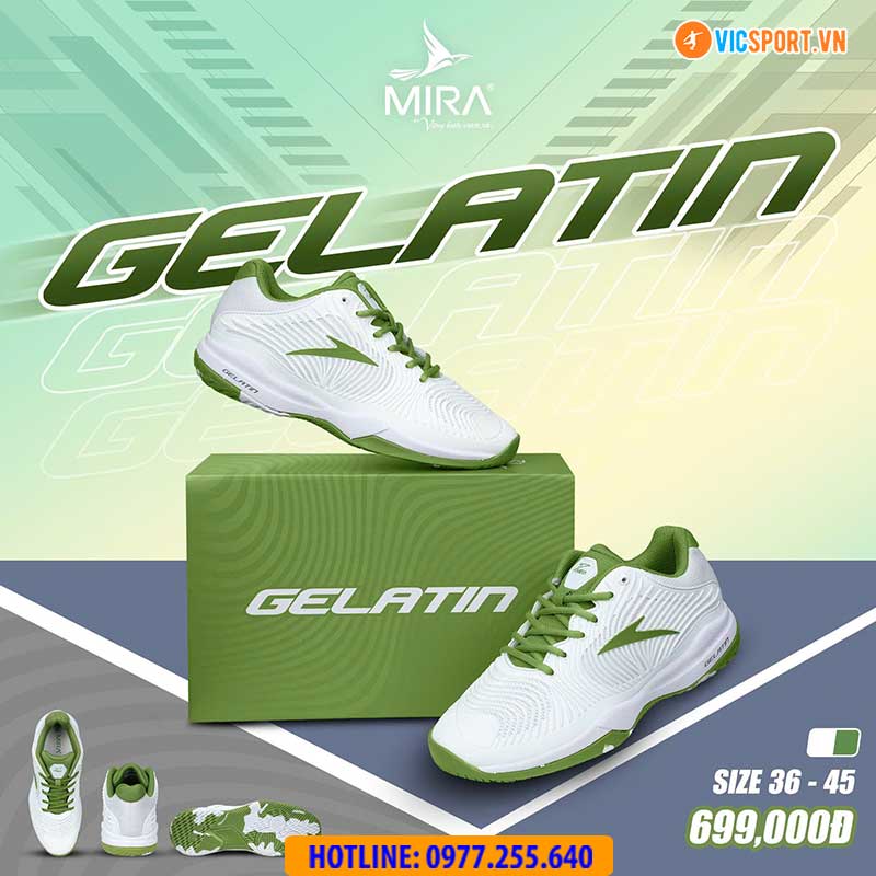 Giày cầu lông pickleball Mira Gelatin đa năng - Hình ảnh 12