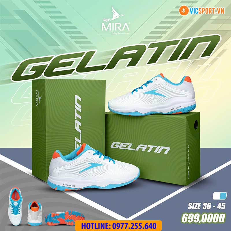 Giày cầu lông pickleball Mira Gelatin đa năng - Hình ảnh 10
