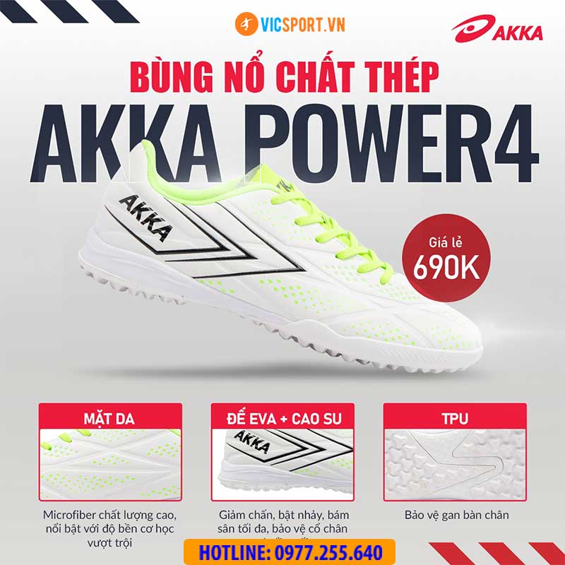Giày đá banh Akka Power 4 đế TF chính hãng - Hình ảnh 46