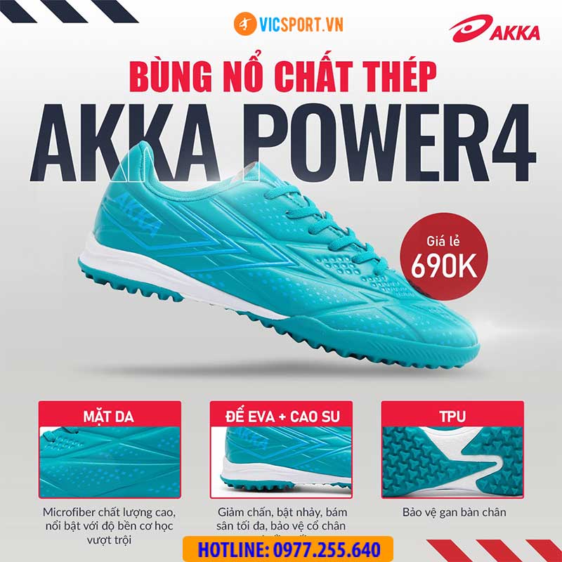 Giày đá banh Akka Power 4 đế TF chính hãng - Hình ảnh 47