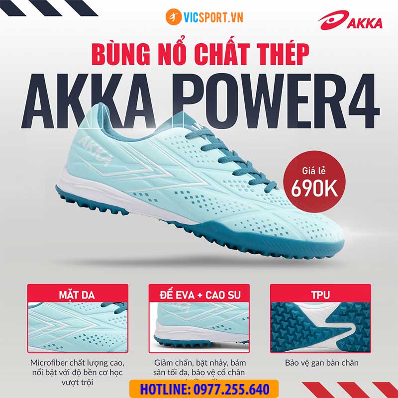 Giày đá banh Akka Power 4 đế TF chính hãng - Hình ảnh 37