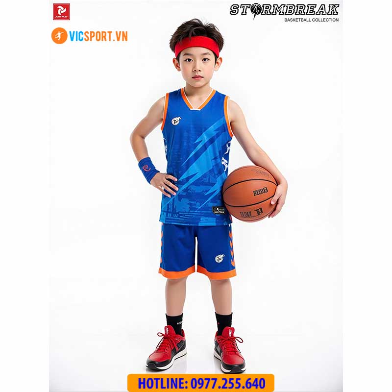 Quần áo bóng rổ trẻ em Justplay StormBreak - Hình ảnh 17