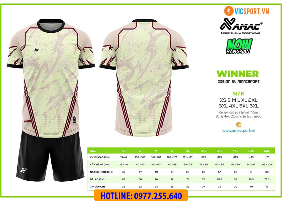 Áo đá banh thiết kế Amac Winner - Hình ảnh 13