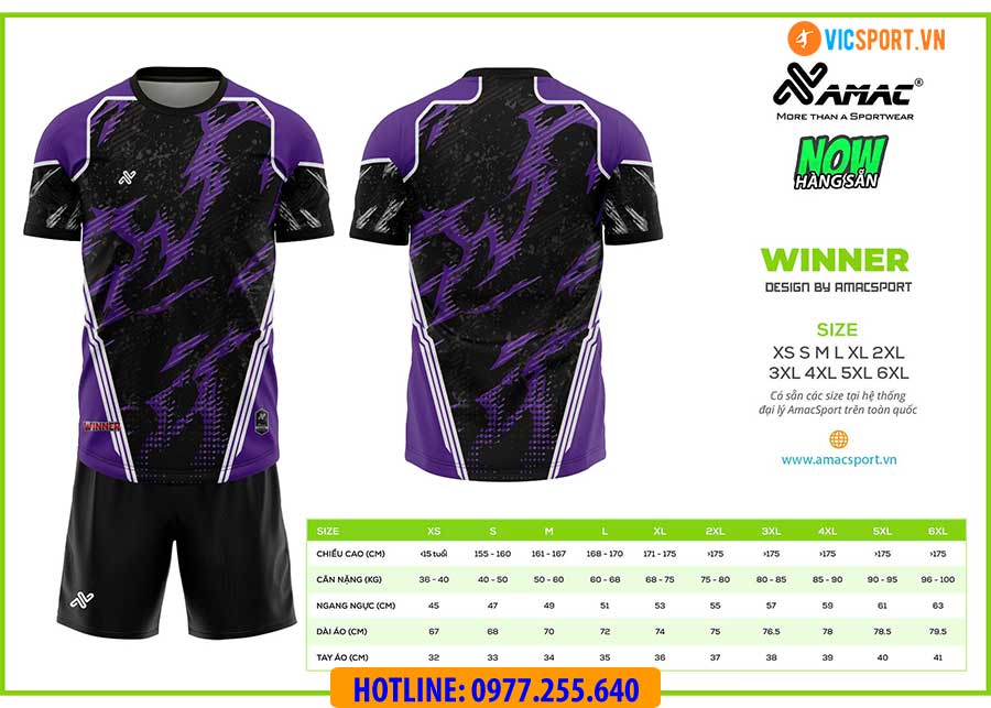 Áo đá banh thiết kế Amac Winner - Hình ảnh 14