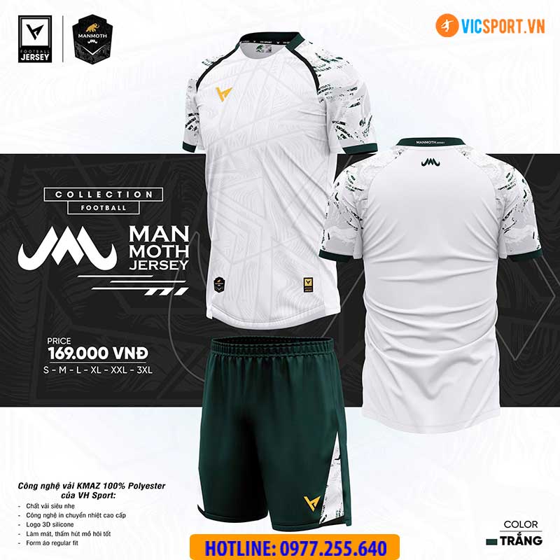 Áo đá banh không logo VH Manmoth - Hình ảnh 5