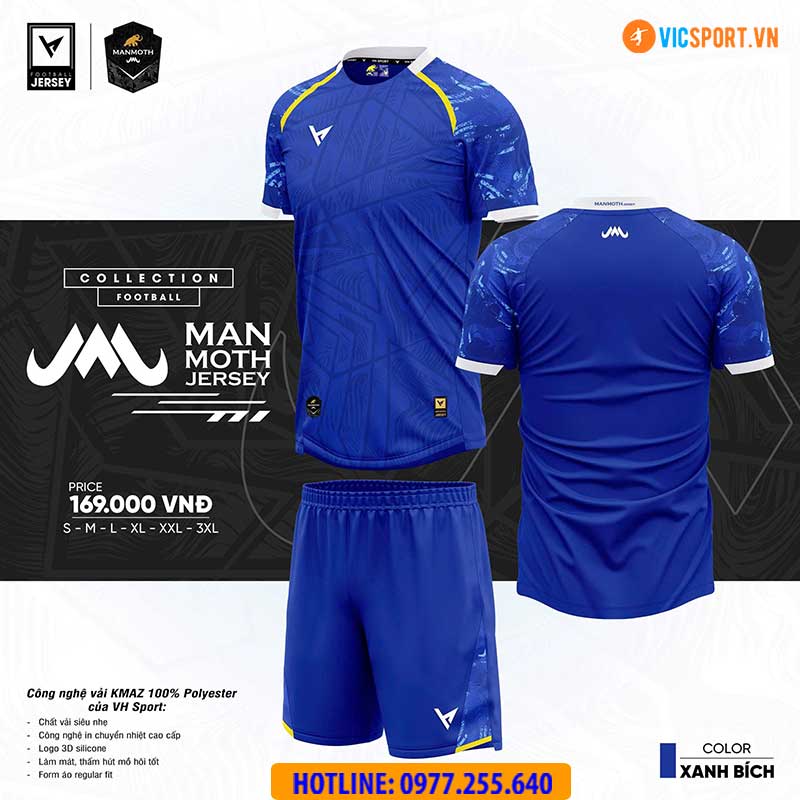 Áo đá banh không logo VH Manmoth - Hình ảnh 6