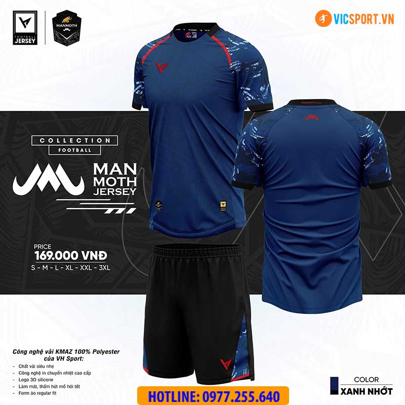 Áo đá banh không logo VH Manmoth - Hình ảnh 7
