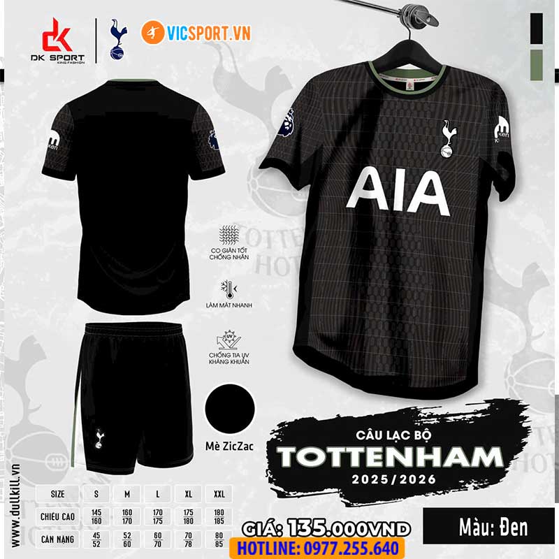 Áo đá banh Clb Tottenham mùa giải 2025-2026 vải mè - Hình ảnh 7