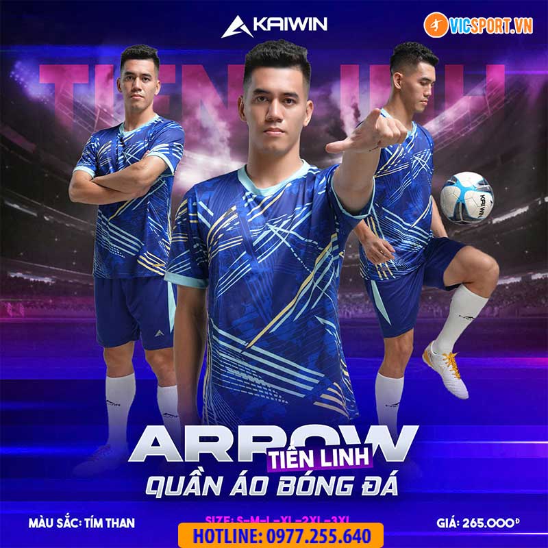 Áo đá banh không logo Kaiwin Arrow - Hình ảnh 19
