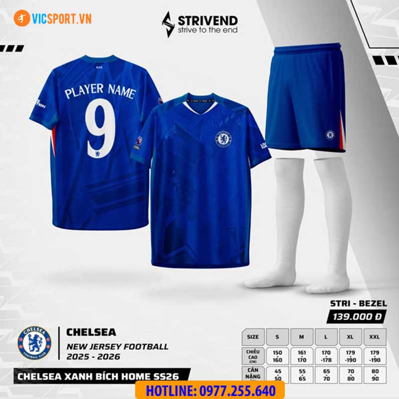 Áo đá banh Strivend Clb Chelsea SS26 mùa giải 2025-2026 - Hình ảnh 7