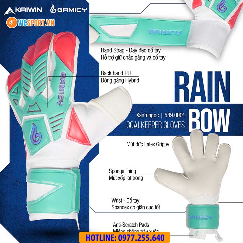Găng tay thủ môn Kaiwin Rainbow - Hình ảnh 5