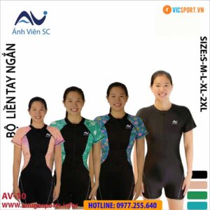 Bộ đồ bơi đùi liền thân nữ tay ngắn Ánh Viên AV10