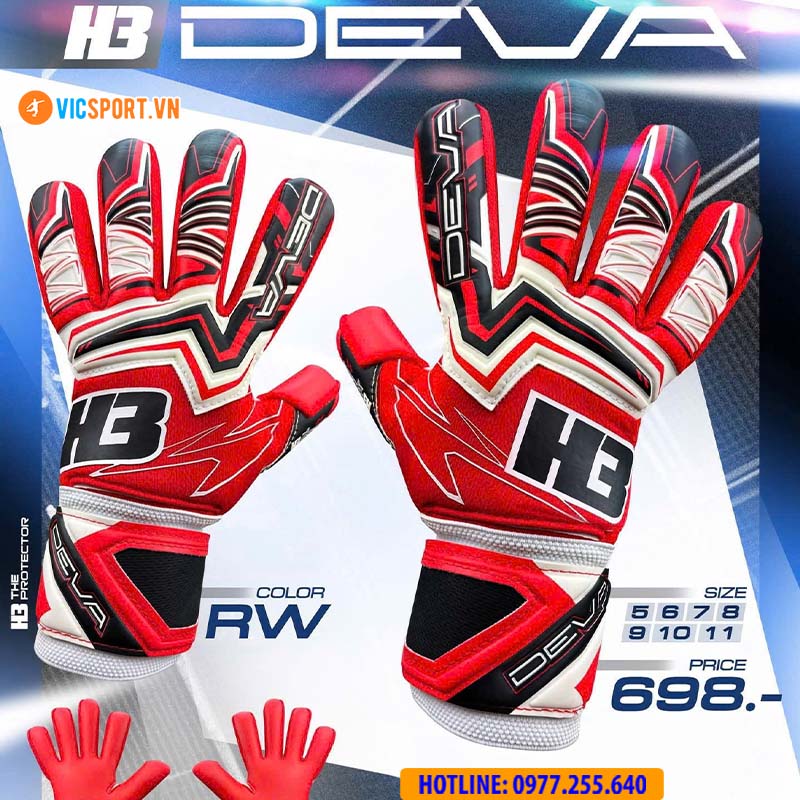 Găng tay thủ môn H3 Deva 2 chính hãng - Hình ảnh 18