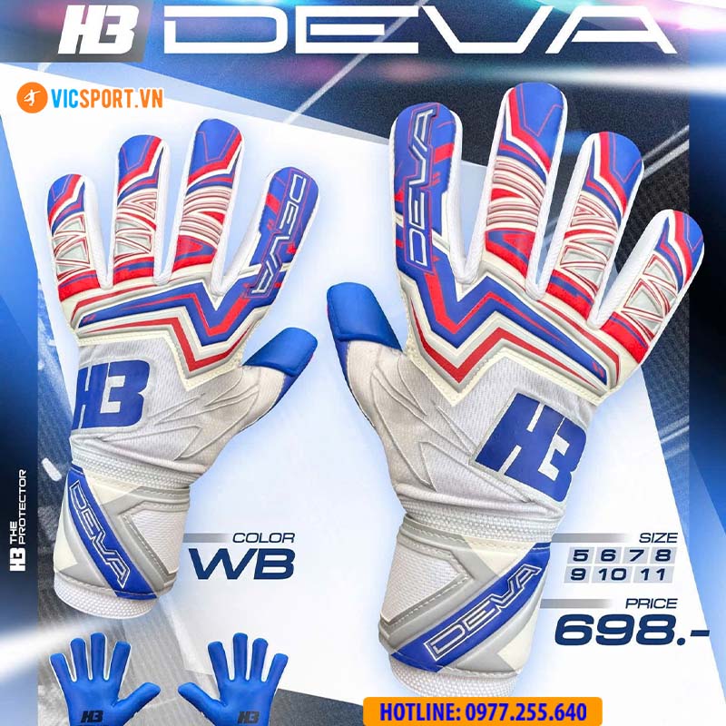 Găng tay thủ môn H3 Deva 2 chính hãng - Hình ảnh 11