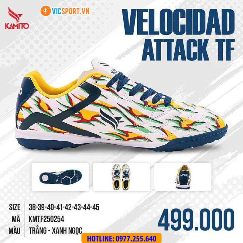 Giày đá banh Kamito Velocidad Attack đế TF - Hình ảnh 4