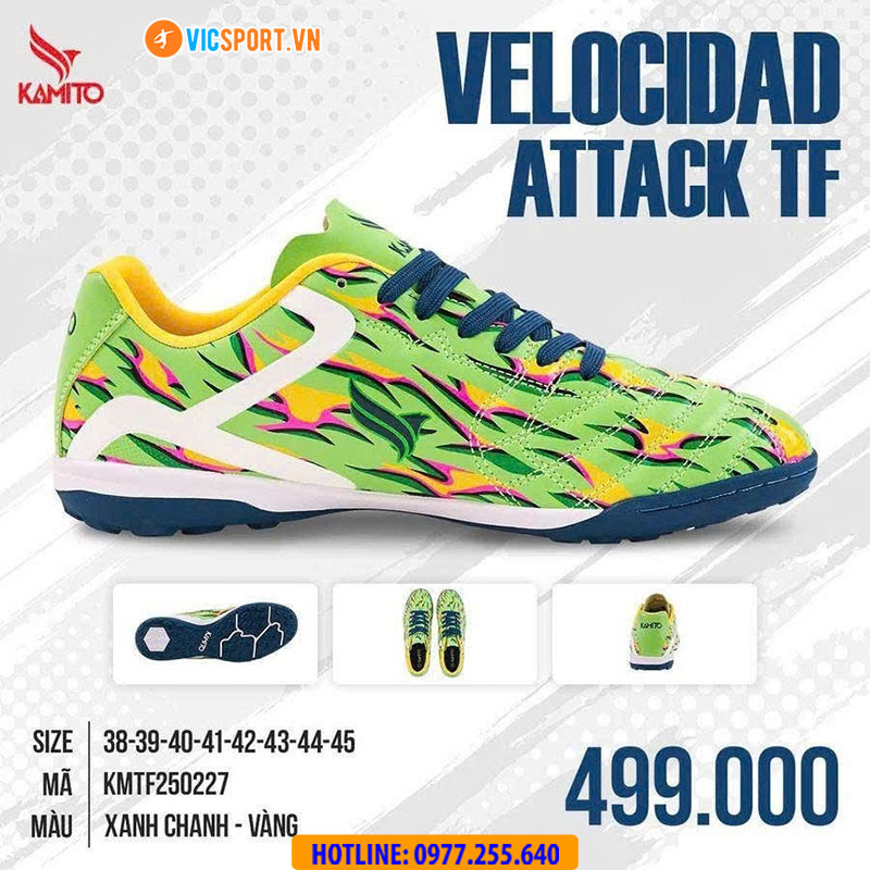 Giày đá banh Kamito Velocidad Attack đế TF - Hình ảnh 5
