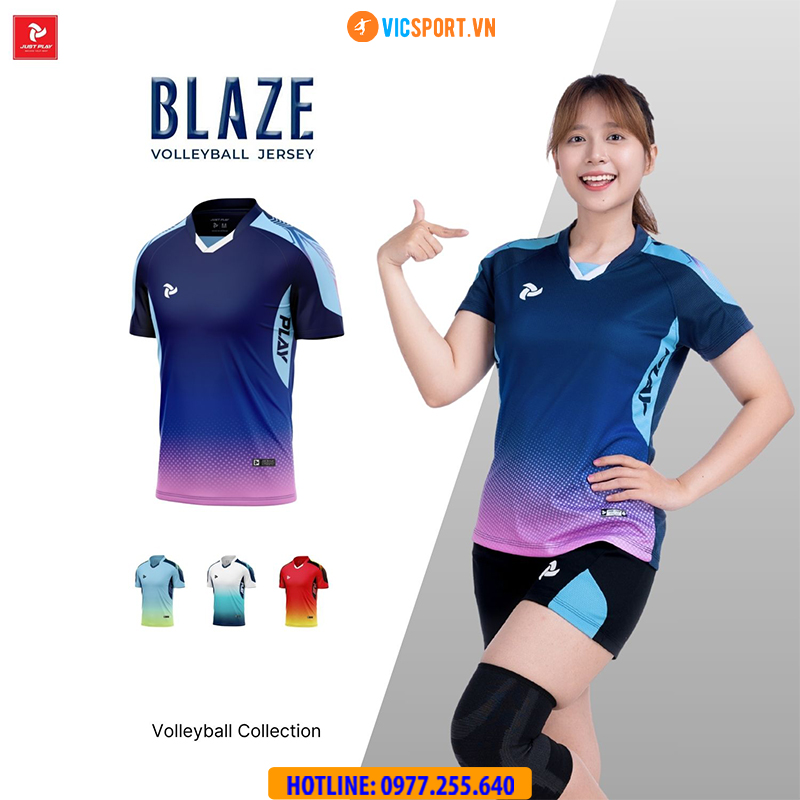 Quần áo bóng chuyền nam nữ Justplay Blaze - Hình ảnh 8
