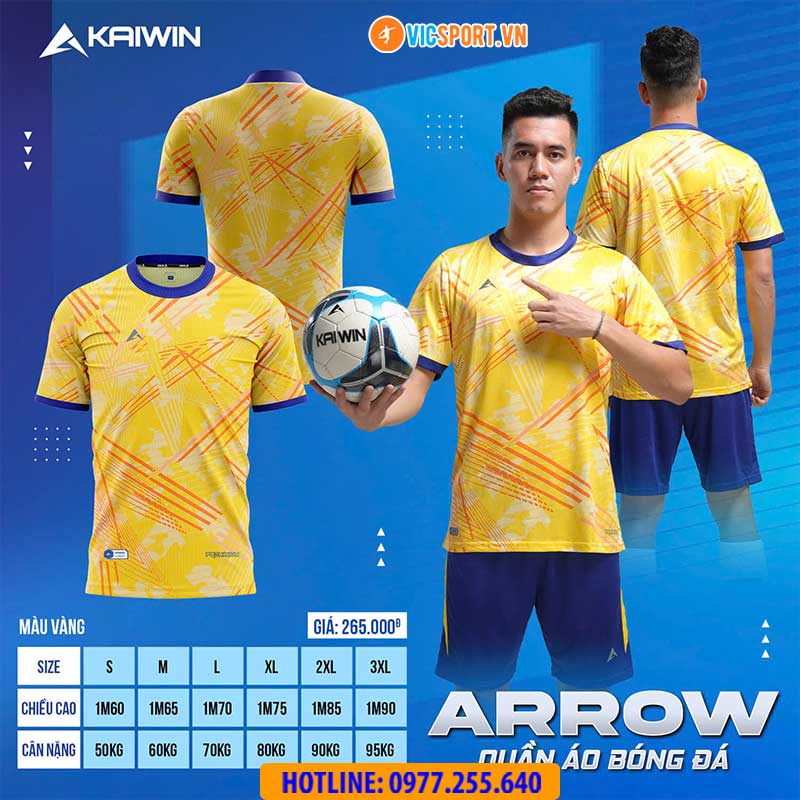 Áo đá banh không logo Kaiwin Arrow - Hình ảnh 5