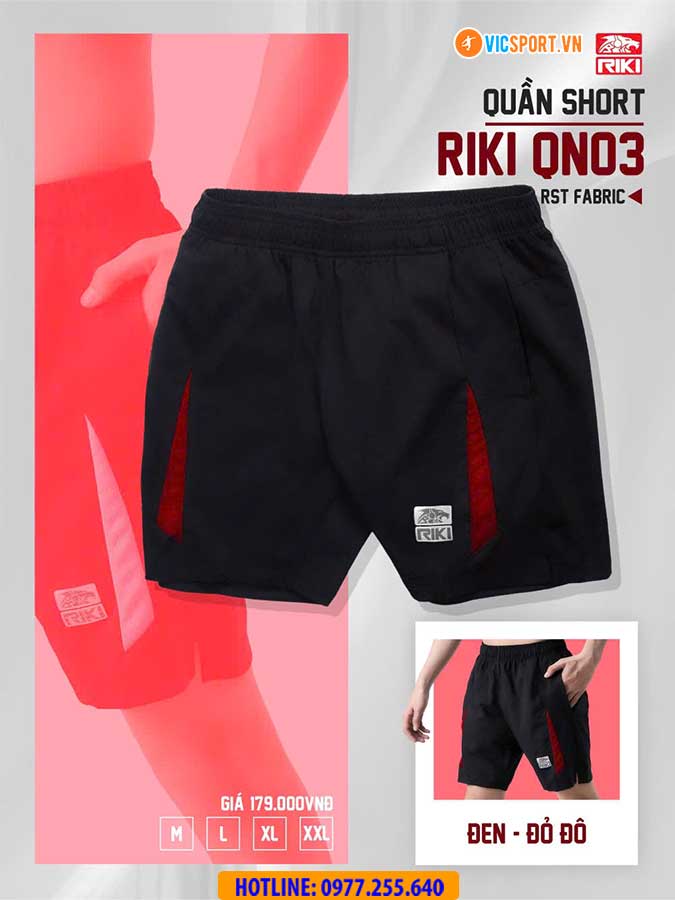 Quần short thể thao nam Riki QN03 đa năng - Hình ảnh 12