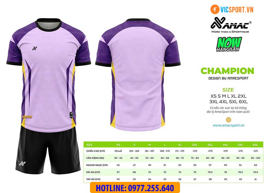 Áo đá banh thiết kế Amac Champion - Hình ảnh 13