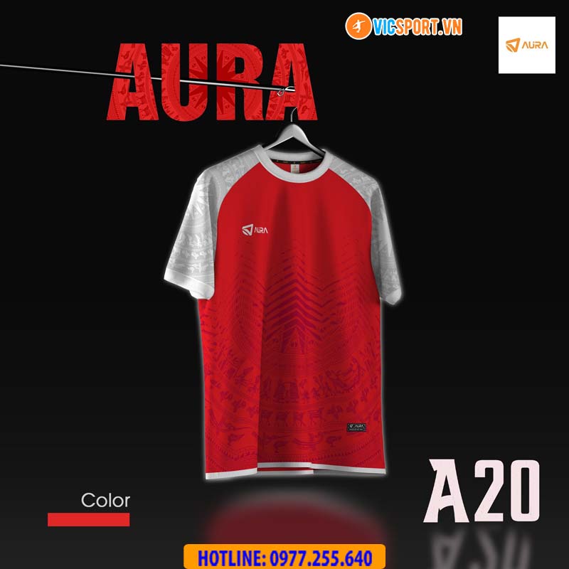 Áo đá banh không logo Aura A20 - Hình ảnh 2
